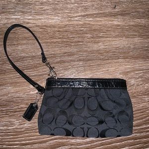 Black Coach Clutch Wristlet